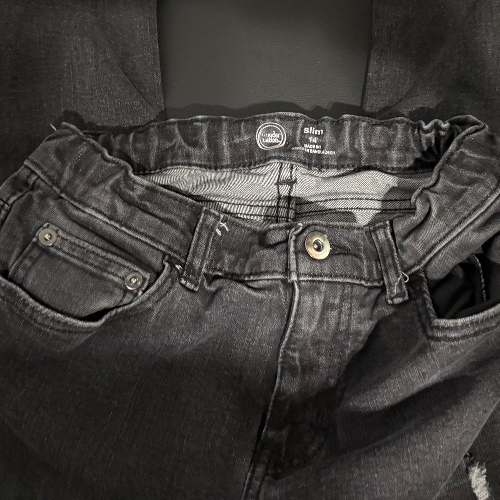 Wonder Nation Kids Slim Fit Dark Gray Jeans